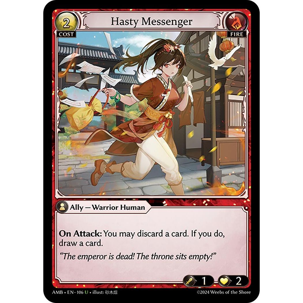 Image for Hasty Messenger (106) (AMB1E) - Grand Archive TCG