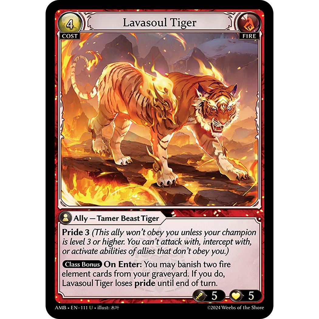 Image for Lavasoul Tiger (111) (AMB1E) - Grand Archive TCG