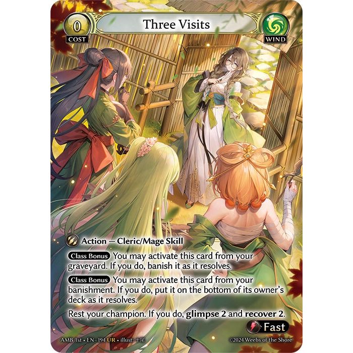 Image for Three Visits (194) (AMB1E) - Grand Archive TCG