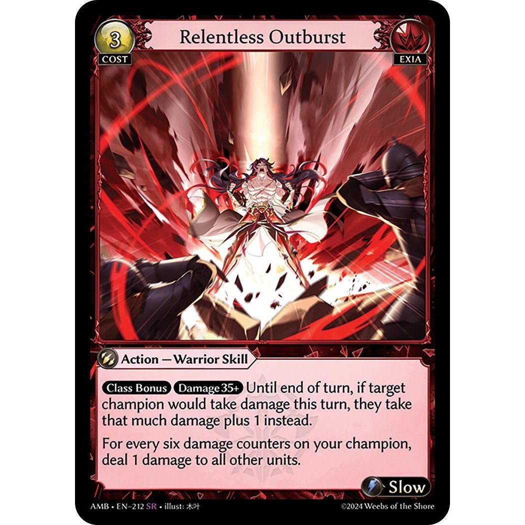 Image for Relentless Outburst (212) (AMB1E) - Grand Archive TCG