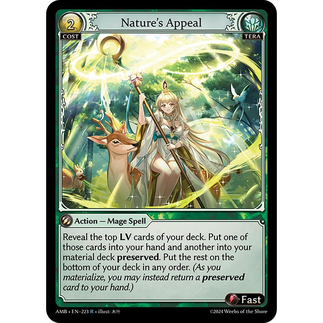 Image for Nature's Appeal (223) (AMB1E) - Grand Archive TCG