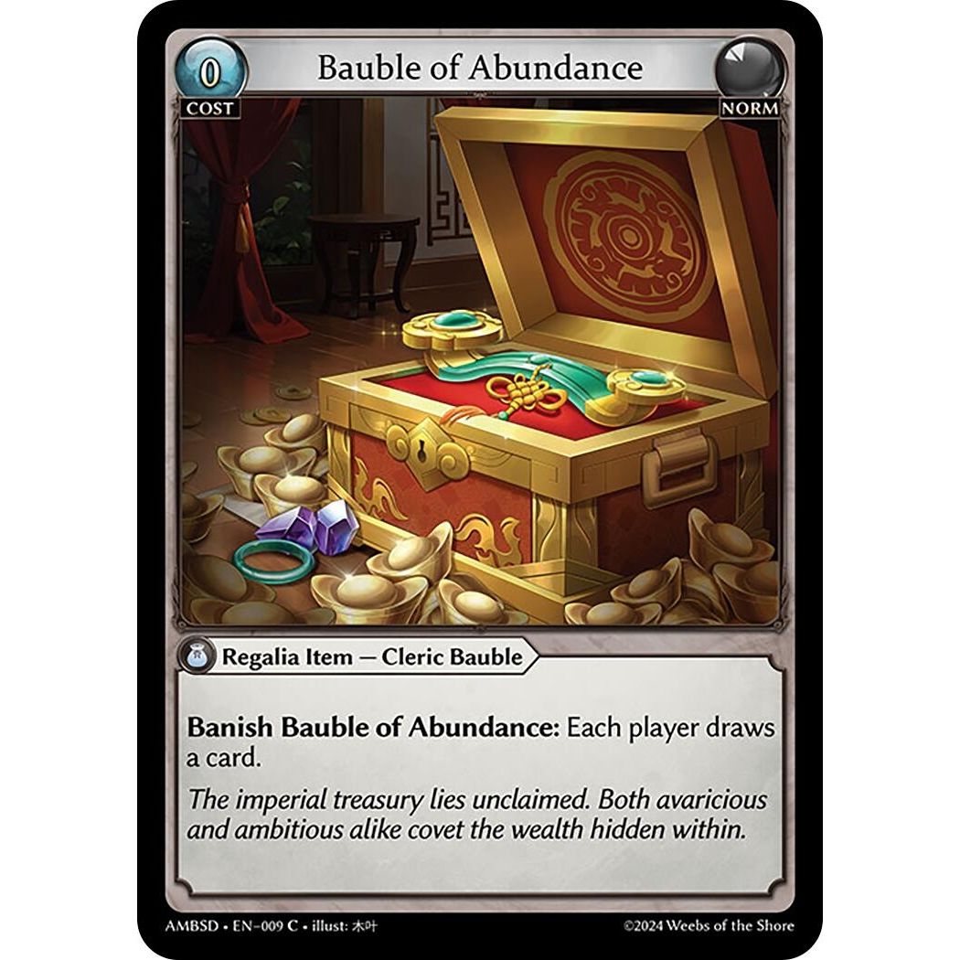 Image for Bauble of Abundance (009) (AMBSD) - Grand Archive TCG