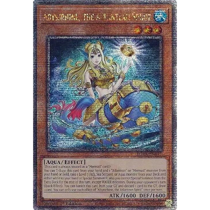 Image for Abyssrhine, the Atlantean Spirit (Quarter Century Secret Rare) (ROTA-EN017) (ROTA) - YuGiOh