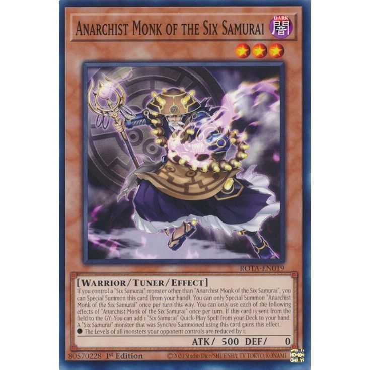 Image for Anarchist Monk of the Six Samurai (ROTA-EN019) (ROTA) - YuGiOh