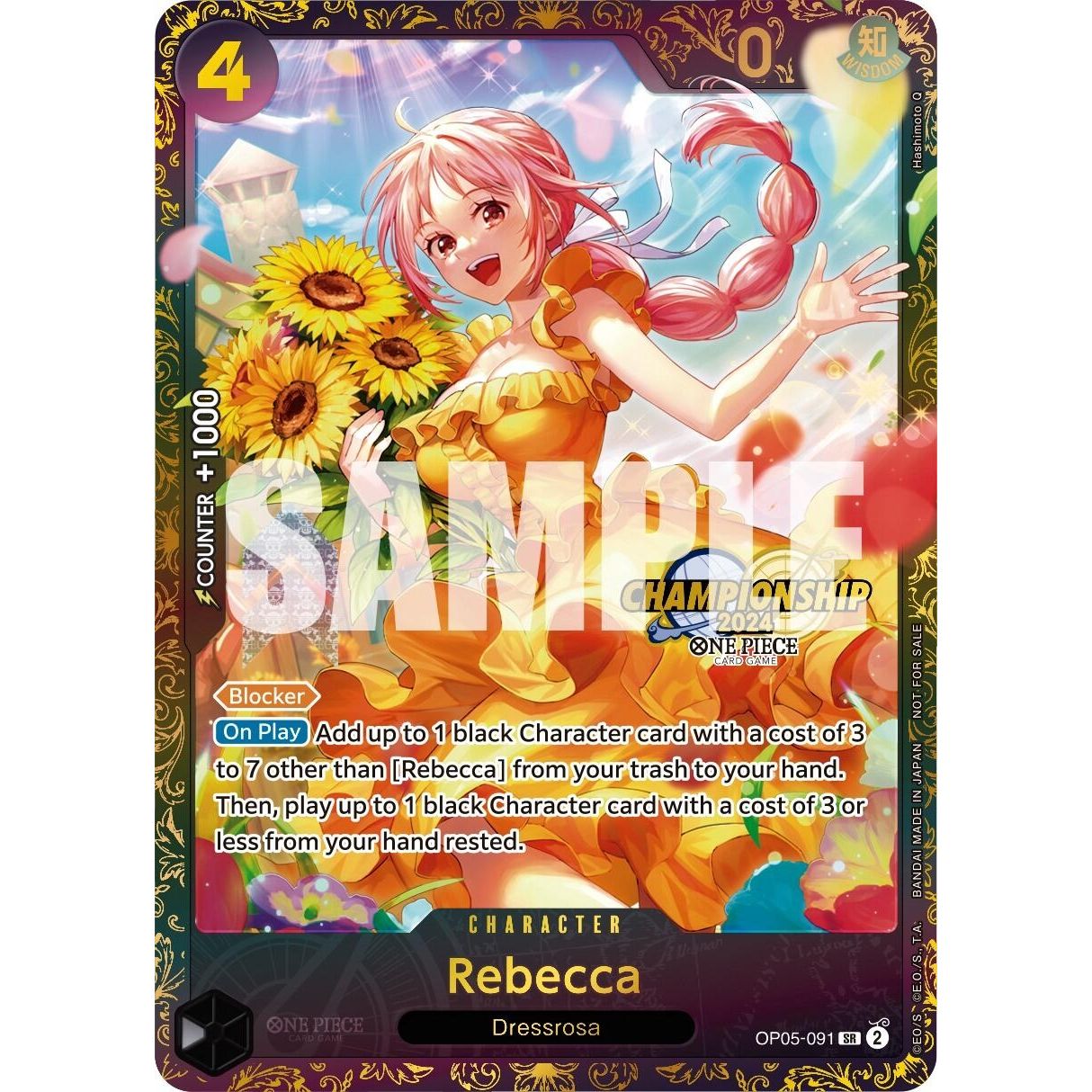 Image for Rebecca (October Championship 2024 Online Regional) (OP05-091) (OP-PR) - One Piece Card Game