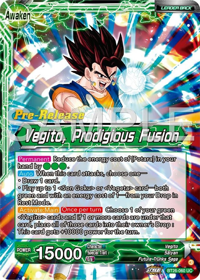 Image for Son Goku & Vegeta // Vegito, Prodigious Fusion (BT26-060) (BT26) - Dragon Ball Super: Masters
