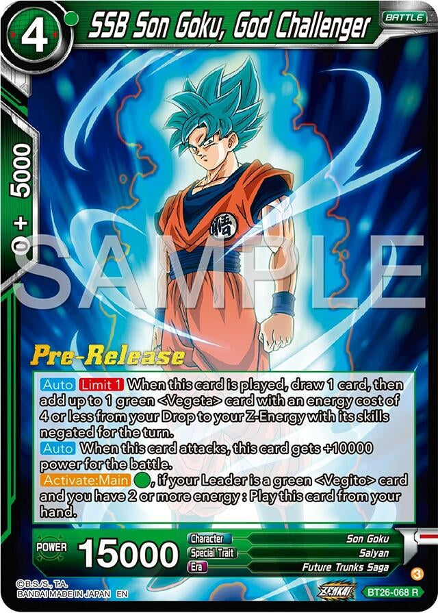 Image for SSB Son Goku, God Challenger (BT26-068) (BT26) - Dragon Ball Super: Masters