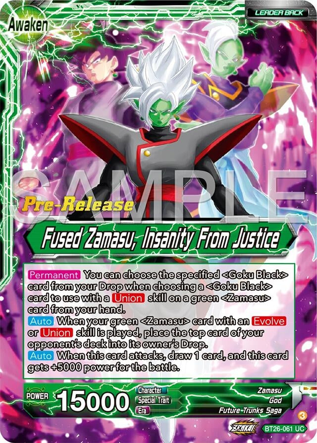 Image for Zamasu // Fused Zamasu, Insanity From Justice (BT26-061) (BT26) - Dragon Ball Super: Masters