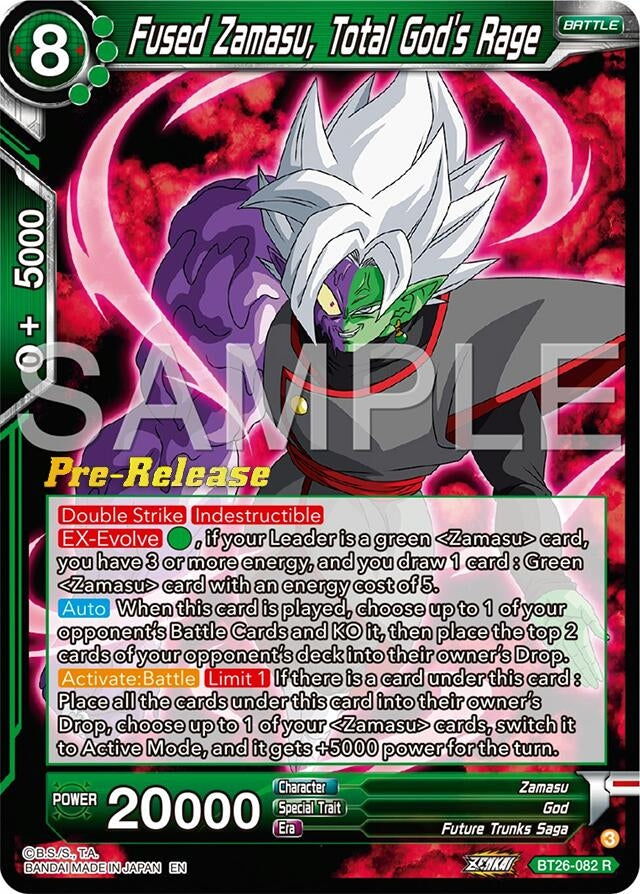 Image for Fused Zamasu, Total God's Rage (BT26-082) (BT26) - Dragon Ball Super: Masters