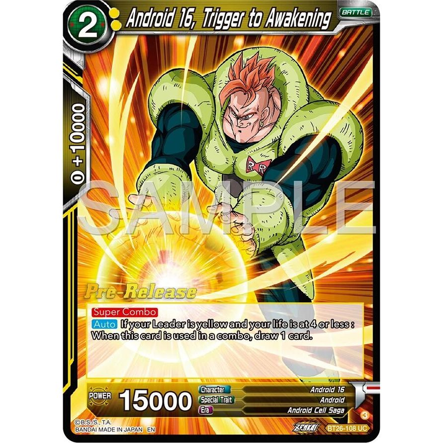 Image for Android 16, Trigger to Awakening (BT26-108) (BT26) - Dragon Ball Super: Masters
