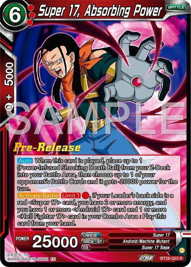 Image for Super 17, Absorbing Power (BT26-023) (BT26) - Dragon Ball Super: Masters