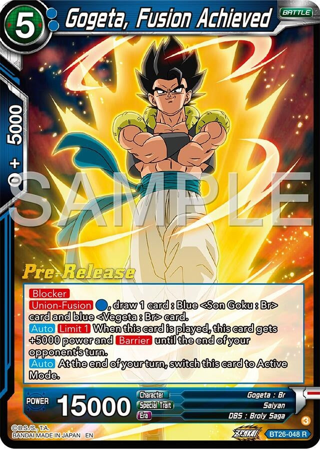 Image for Gogeta, Fusion Achieved (BT26-048) (BT26) - Dragon Ball Super: Masters