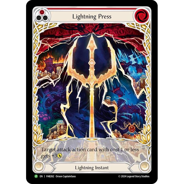 Image for Lightning Press (Red) (Extended Art) - FAB262 (FAB262) (PR) - Flesh and Blood TCG