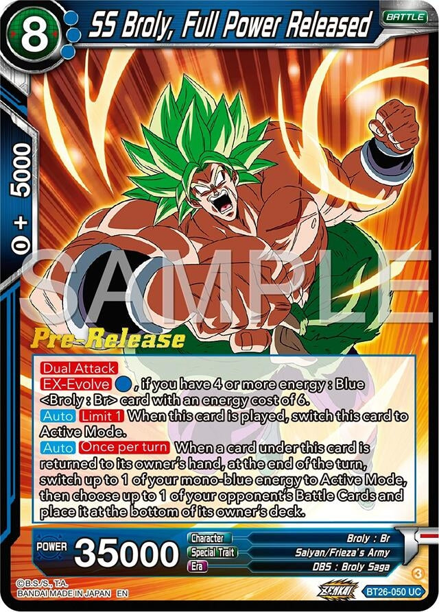 Image for SS Broly, Full Power Released (BT26-050) (BT26) - Dragon Ball Super: Masters