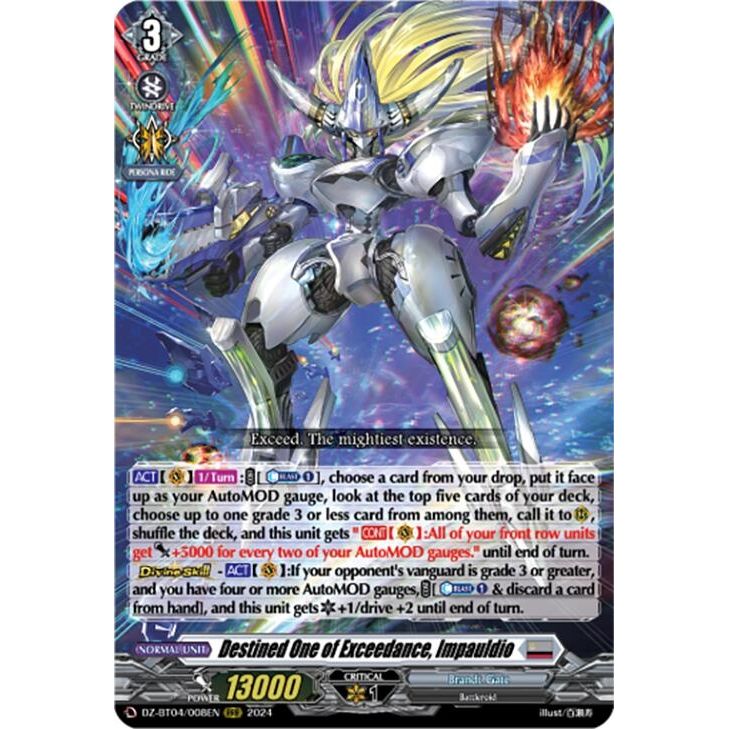 Image for Destined One of Exceedance, Impauldio (DZ-BT04/008EN) (DZ-BT04) - Cardfight Vanguard