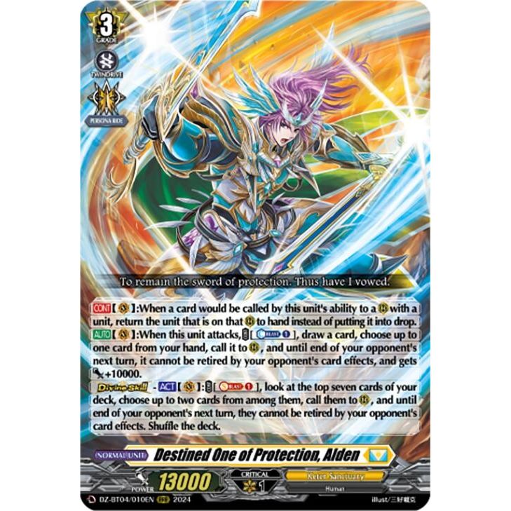 Image for Destined One of Protection, Alden (DZ-BT04/010EN) (DZ-BT04) - Cardfight Vanguard