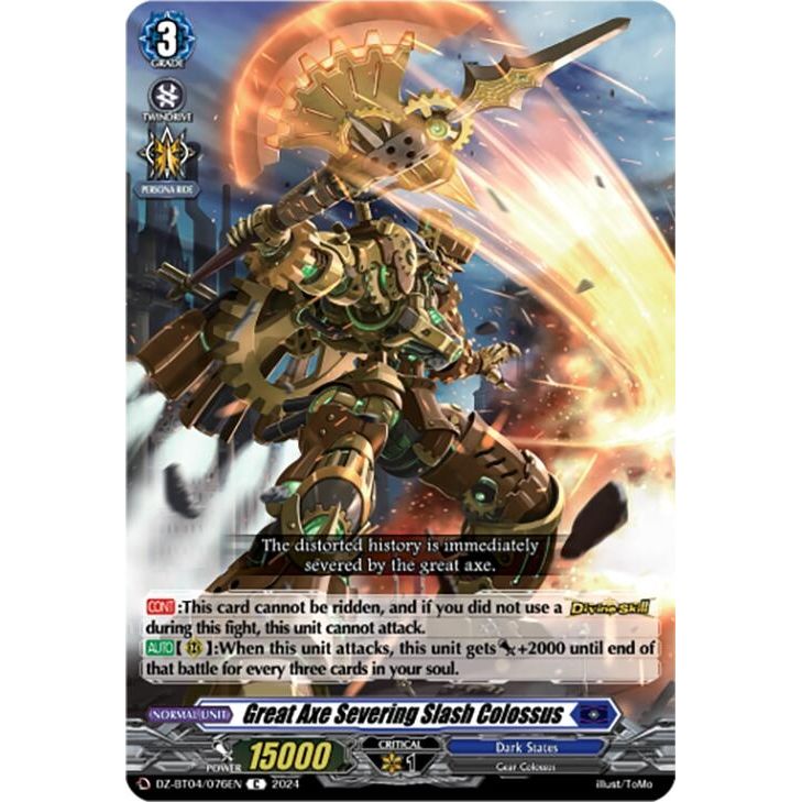 Image for Great Axe Severing Slash Colossus (DZ-BT04/076EN) (DZ-BT04) - Cardfight Vanguard