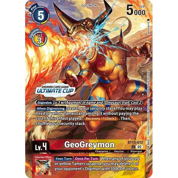 Image for GeoGreymon (Ultimate Cup 2024) (BT13-012 C) (BT13) - Digimon Card Game
