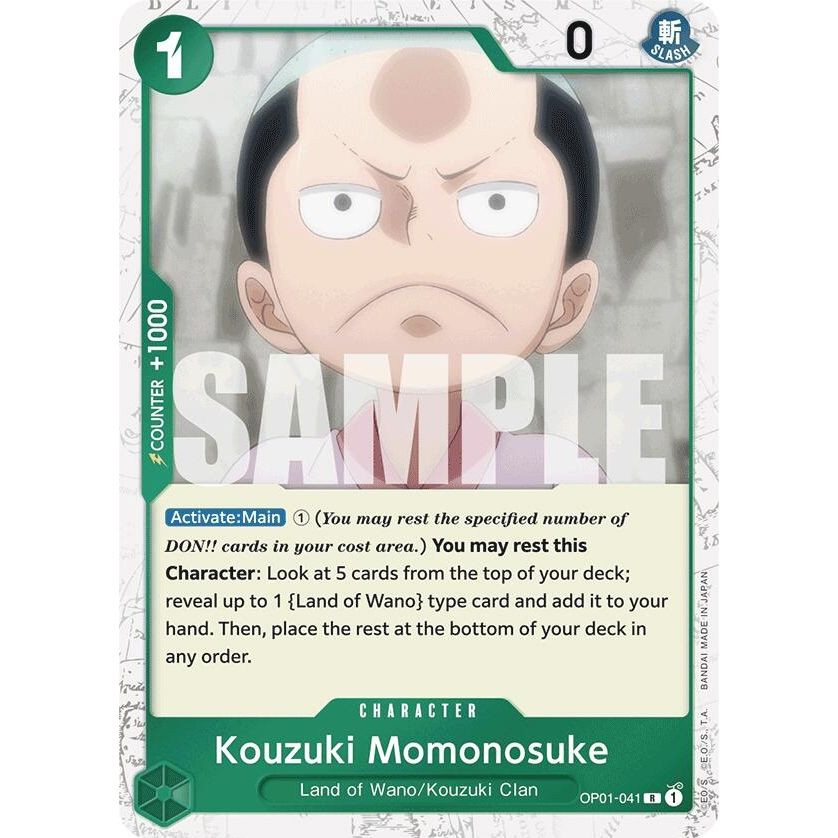 Image for Kouzuki Momonosuke (Jolly Roger Foil) (OP01-041) (PRB-01) - One Piece Card Game