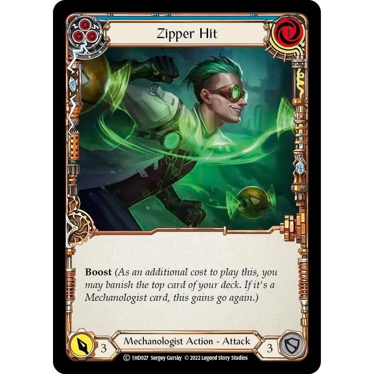 Image for Zipper Hit (Blue) (1HD027) - Flesh and Blood TCG