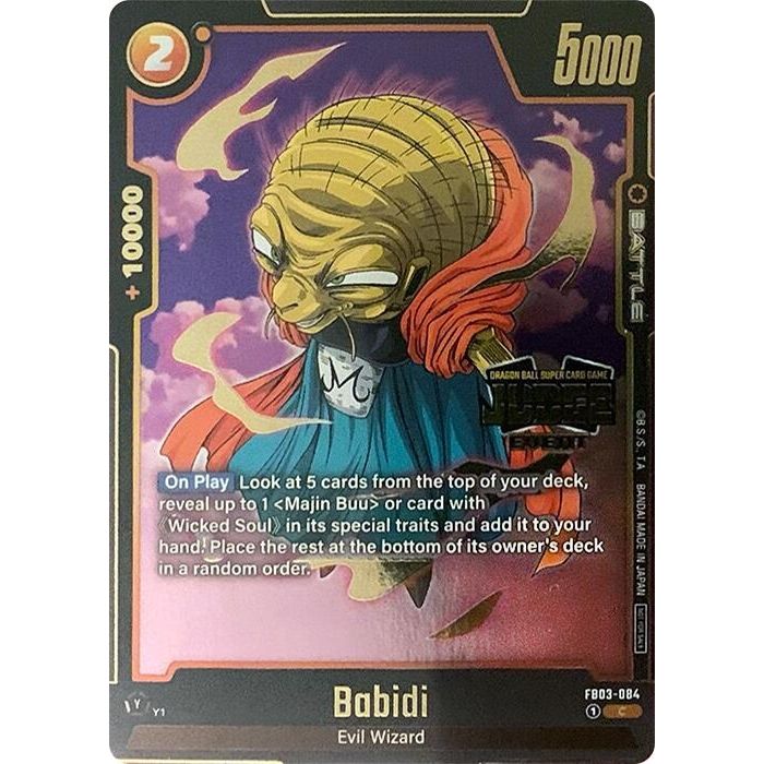 Image for Babidi - FB03-084 (Judge Pack (Event Judge) 02) (FB03-084) (DBSFW_TPR) - Dragon Ball Super: Fusion World