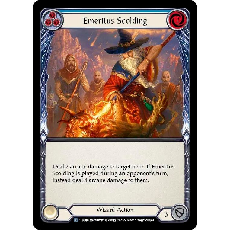 Image for Emeritus Scolding (Blue) (1HK018) - Flesh and Blood TCG