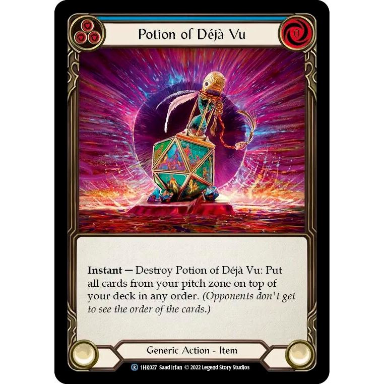 Image for Potion of Deja Vu (Blue) (1HK027) - Flesh and Blood TCG