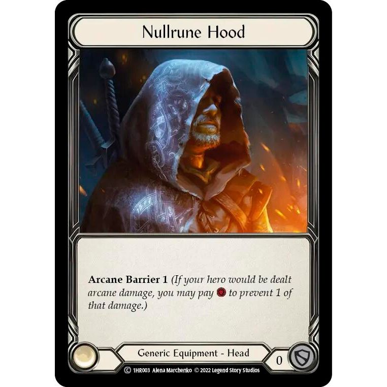 Image for Nullrune Hood (1HR003) - Flesh and Blood TCG