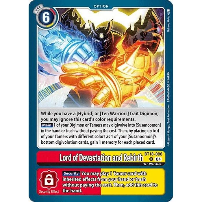 Image for Lord of Devastation and Rebirth (BT18-096 U) (BT18-19) - Digimon Card Game