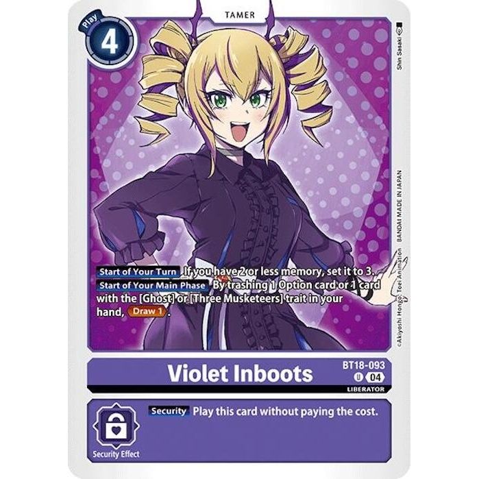 Image for Violet Inboots - BT18-093 (BT18-093 U) (BT18-19) - Digimon Card Game