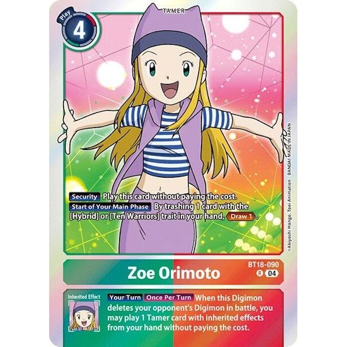 Image for Zoe Orimoto (BT18-090 R) (BT18-19) - Digimon Card Game