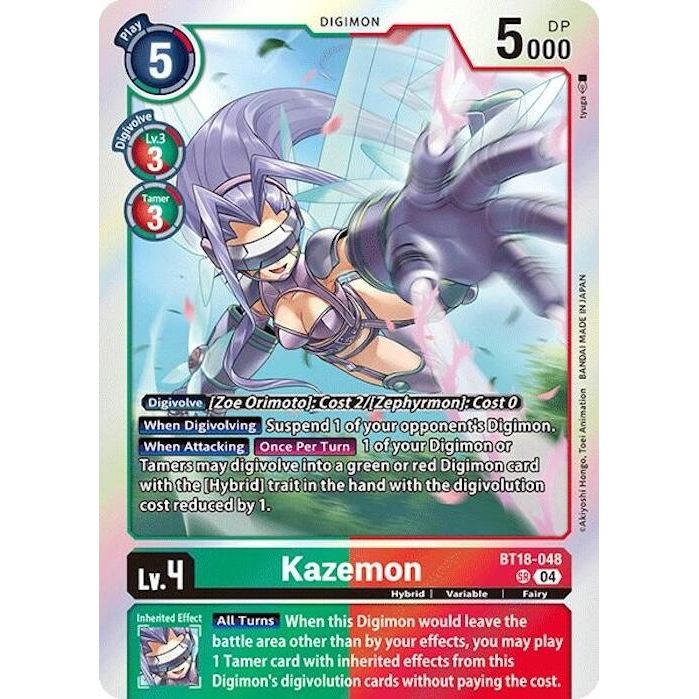 Image for Kazemon (BT18-048 SR) (BT18-19) - Digimon Card Game