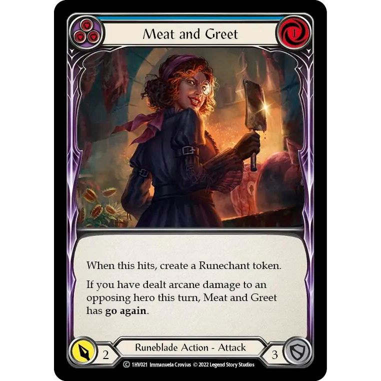 Image for Meat and Greet (Blue) (1HV021) - Flesh and Blood TCG