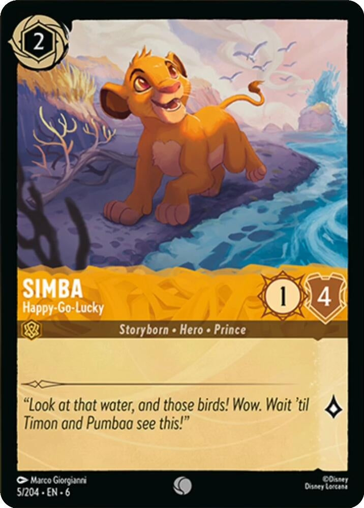 Image for Simba - Happy-Go-Lucky (5/204) (6) - Disney Lorcana