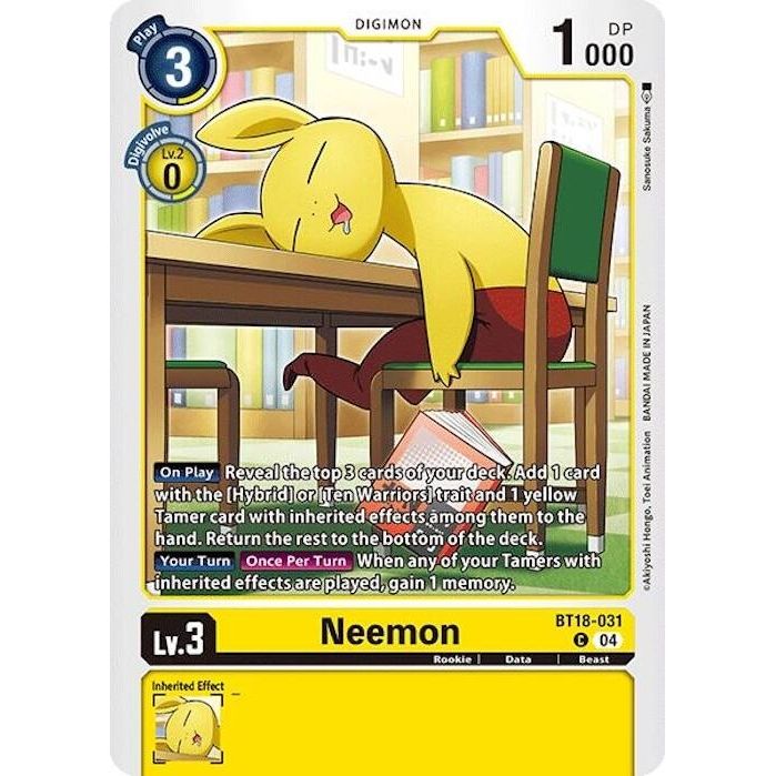 Image for Neemon (BT18-031 C) (BT18-19) - Digimon Card Game