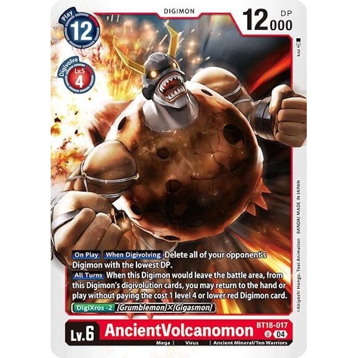 Image for AncientVolcanomon (BT18-017 U) (BT18-19) - Digimon Card Game