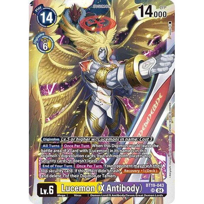 Image for Lucemon (X Antibody) (BT19-043 SR) (BT18-19) - Digimon Card Game