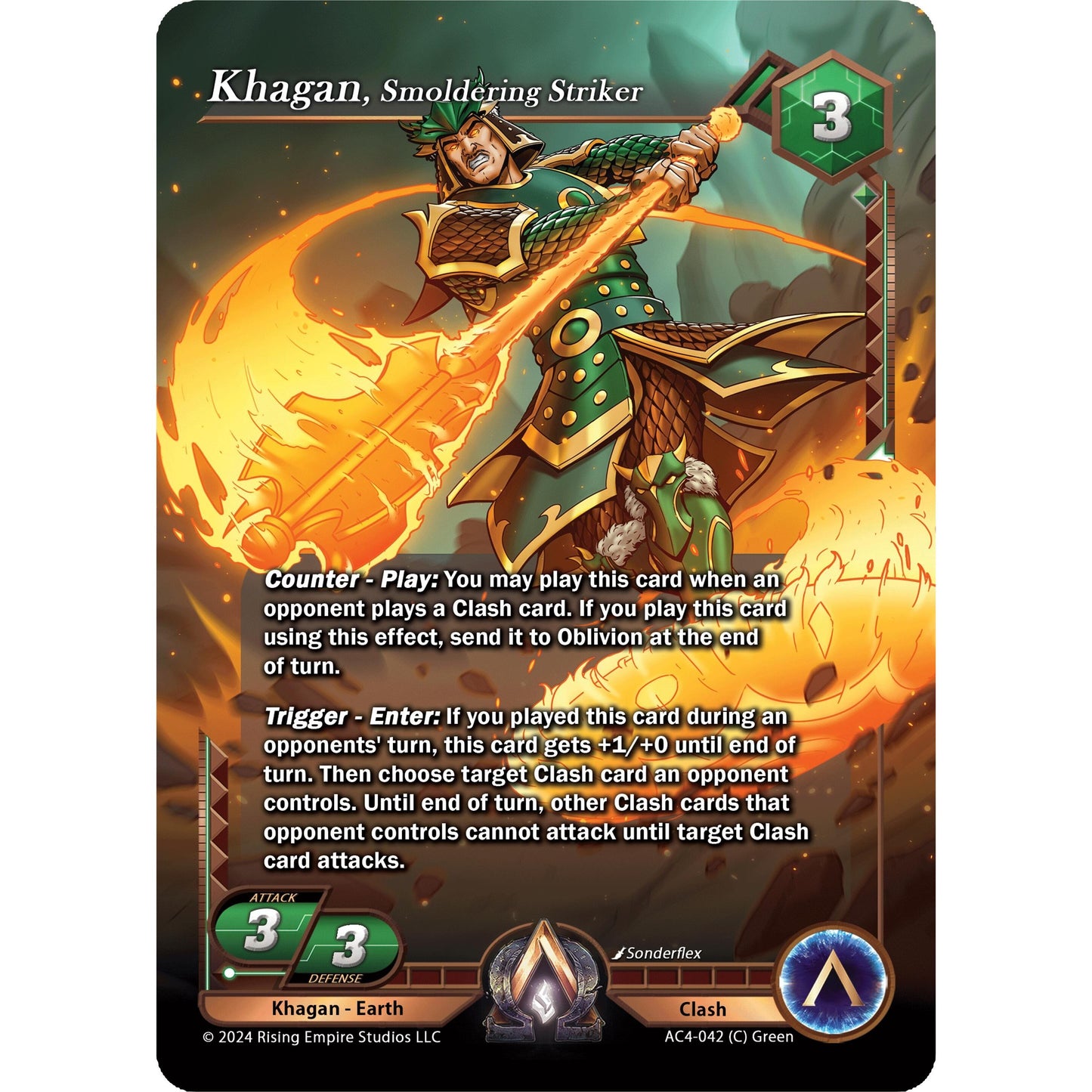 Image for Khagan, Smoldering Striker (AC4-042) (AC4) - Alpha Clash