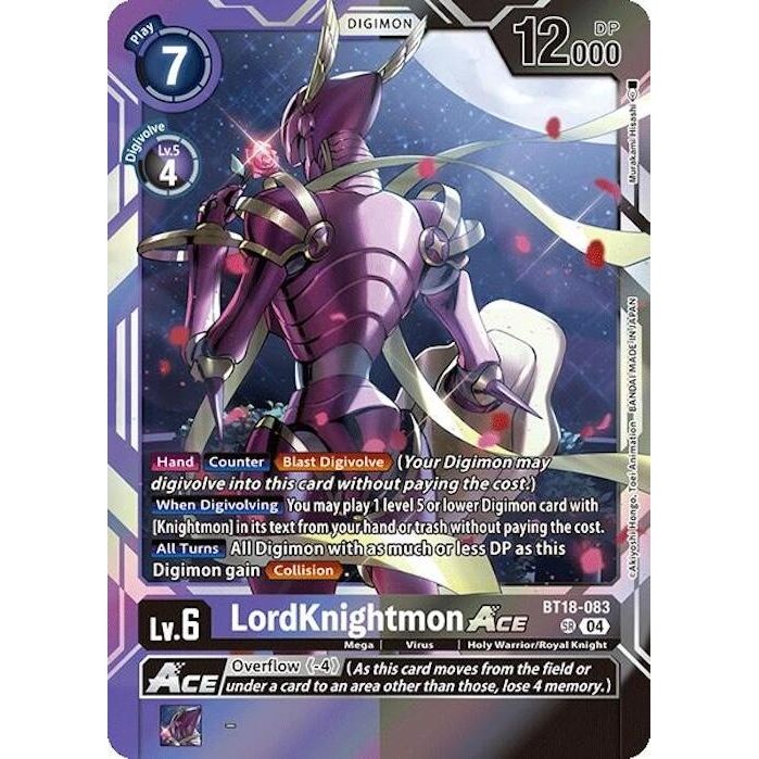 Image for LordKnightmon ACE (BT18-083 SR) (BT18-19) - Digimon Card Game