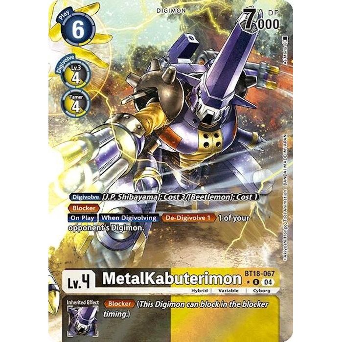 Image for MetalKabuterimon (Alternate Art) (BT18-067 R) (BT18-19) - Digimon Card Game
