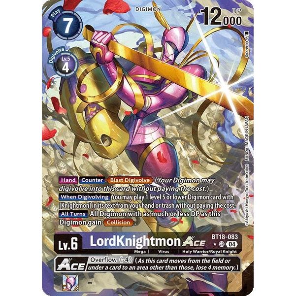 Image for LordKnightmon ACE (Alternate Art) (BT18-083 SR) (BT18-19) - Digimon Card Game