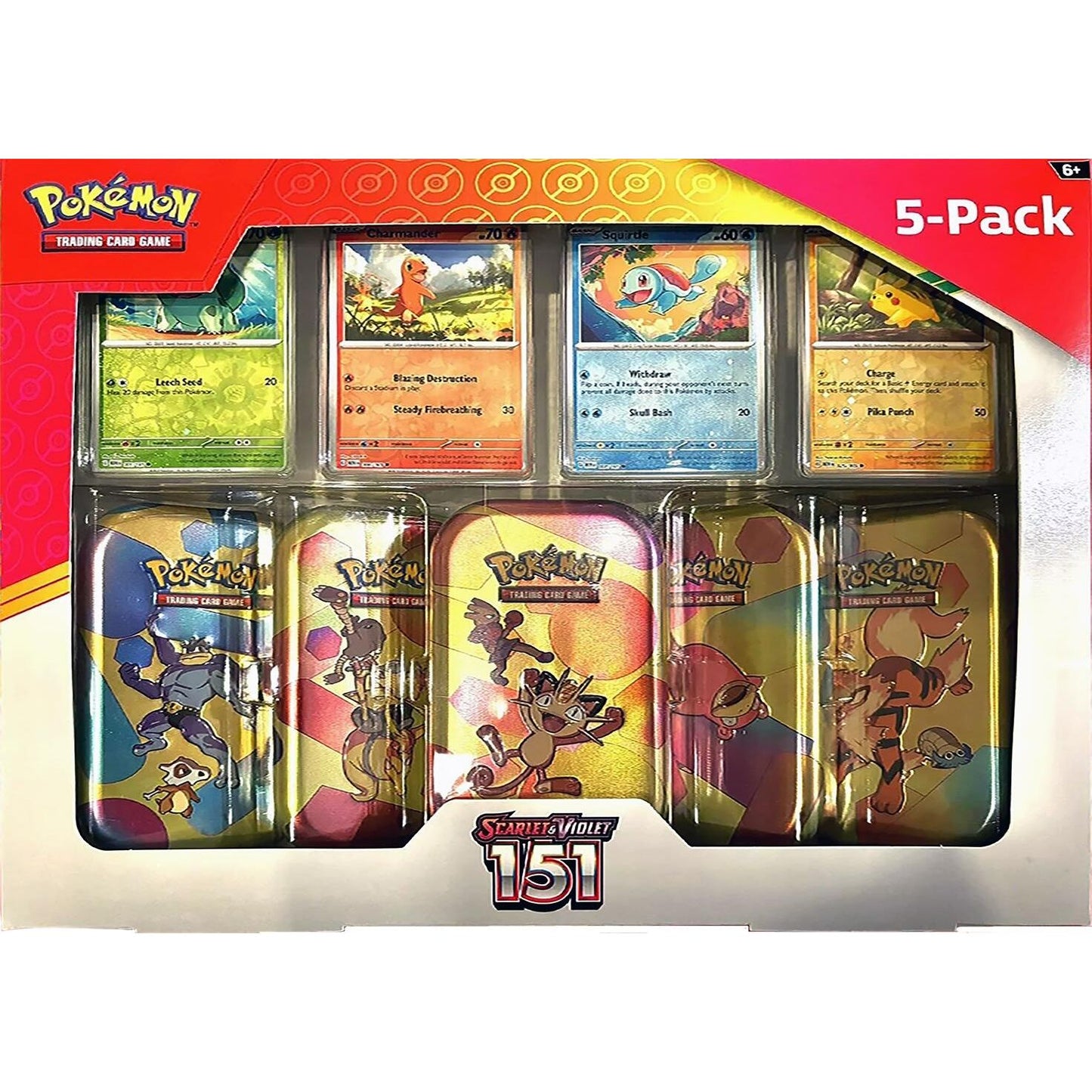 Image for Costco Pokemon Scarlet & Violet 151 Mini Tin 5-pack (Meowth) - Pokemon