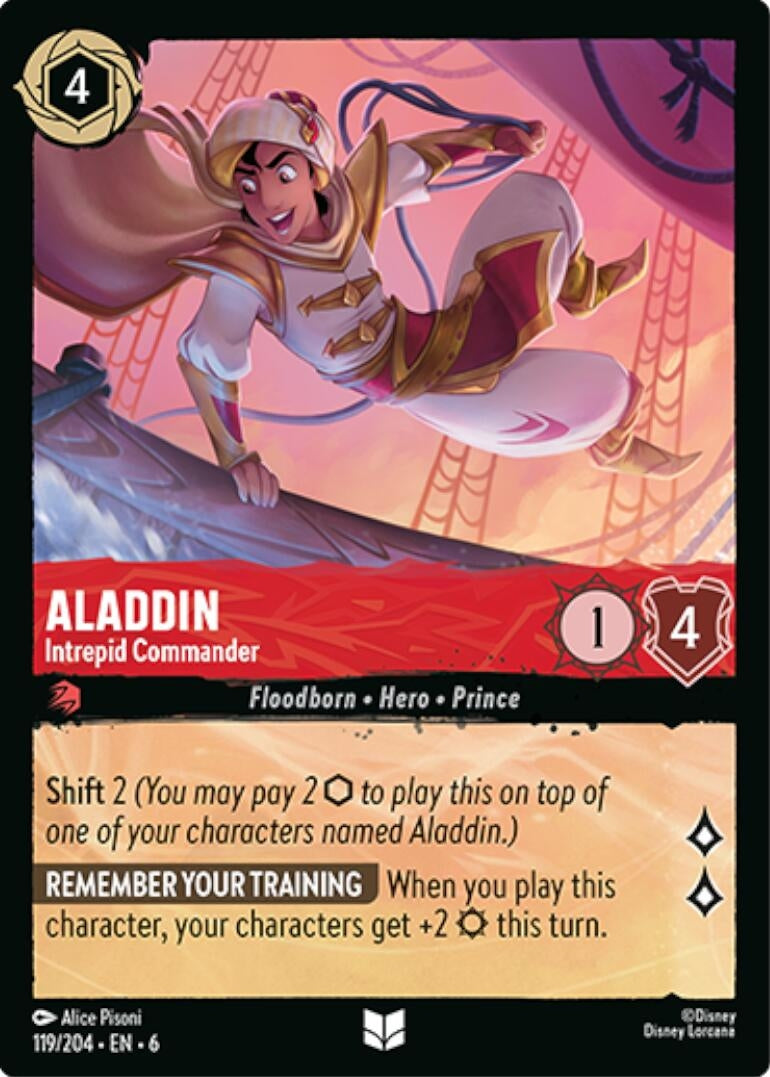 Image for Aladdin - Intrepid Commander (119/204) (6) - Disney Lorcana