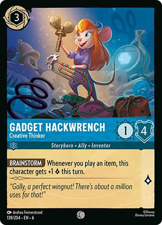Image for Gadget Hackwrench - Creative Thinker (139/204) (6) - Disney Lorcana
