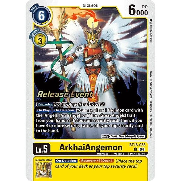 Image for ArkhaiAngemon (BT18-038 U) (BT18-19_PR) - Digimon Card Game