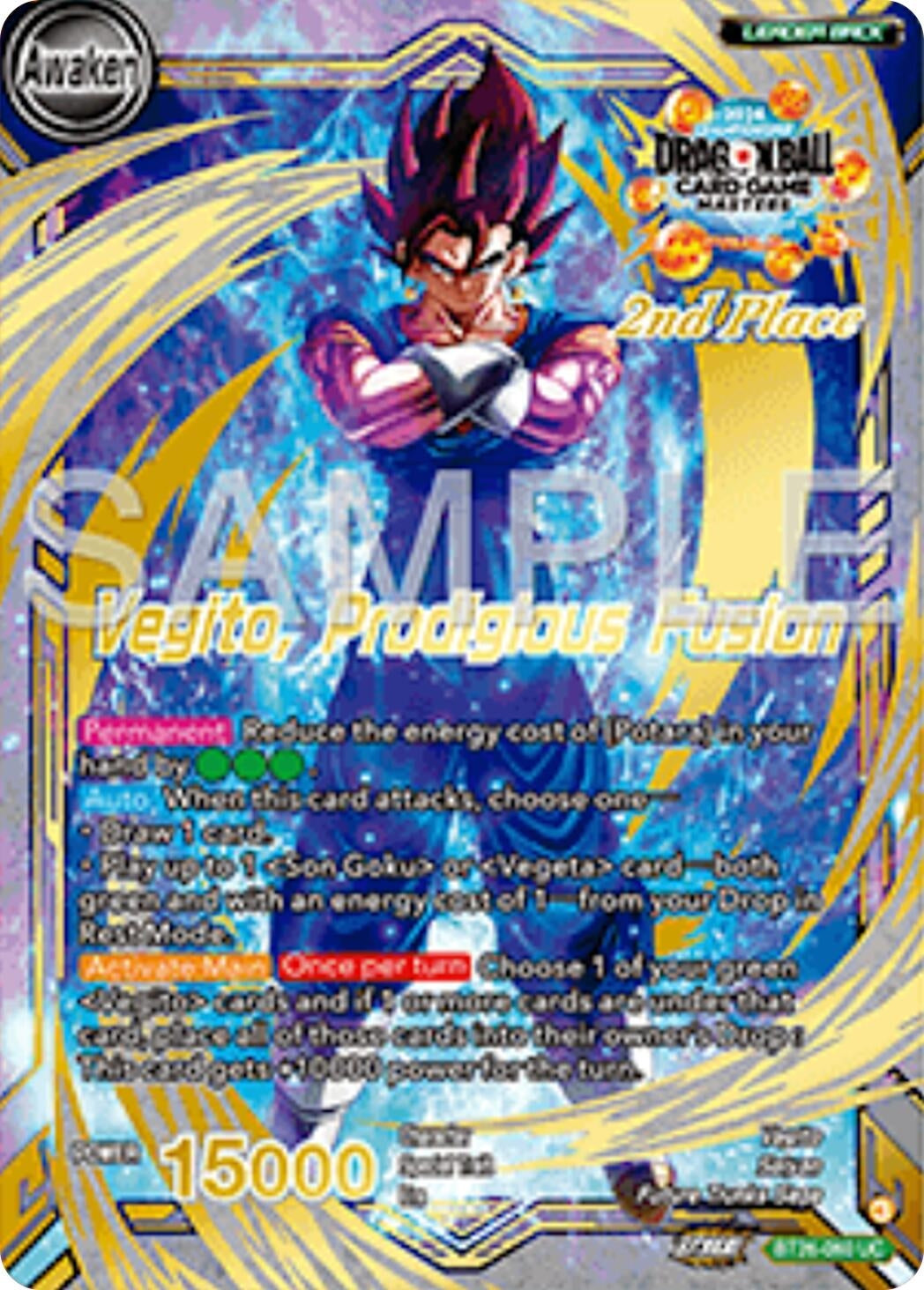 Image for Son Goku & Vegeta // Vegito, Prodigious Fusion (2nd Place) (BT26-060) (TPR) - Dragon Ball Super: Masters