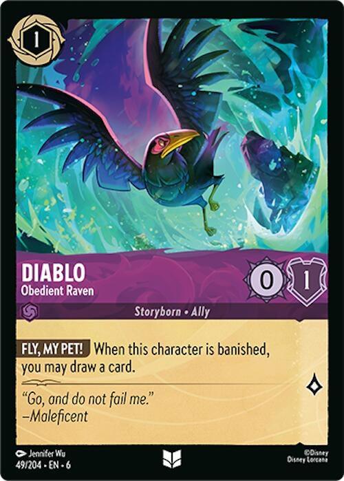 Image for Diablo - Obedient Raven (49/204) (6) - Disney Lorcana