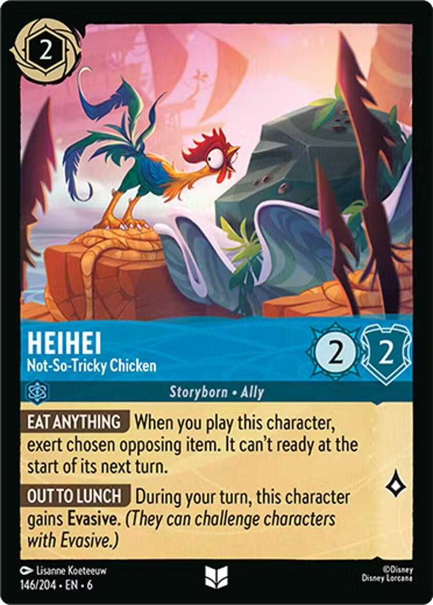 Image for HeiHei - Not-So-Tricky Chicken (146/204) (6) - Disney Lorcana