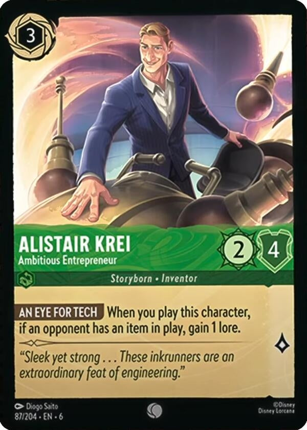 Image for Alistair Krei - Ambitious Entrepreneur (87/204) (6) - Disney Lorcana