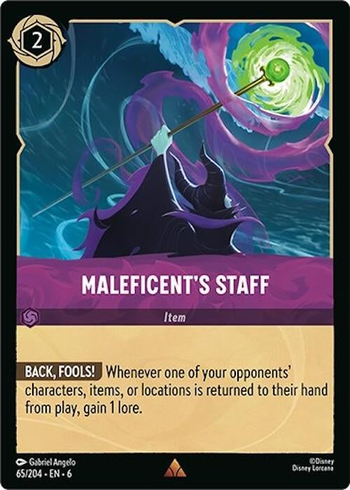 Image for Maleficent's Staff (65/204) (6) - Disney Lorcana